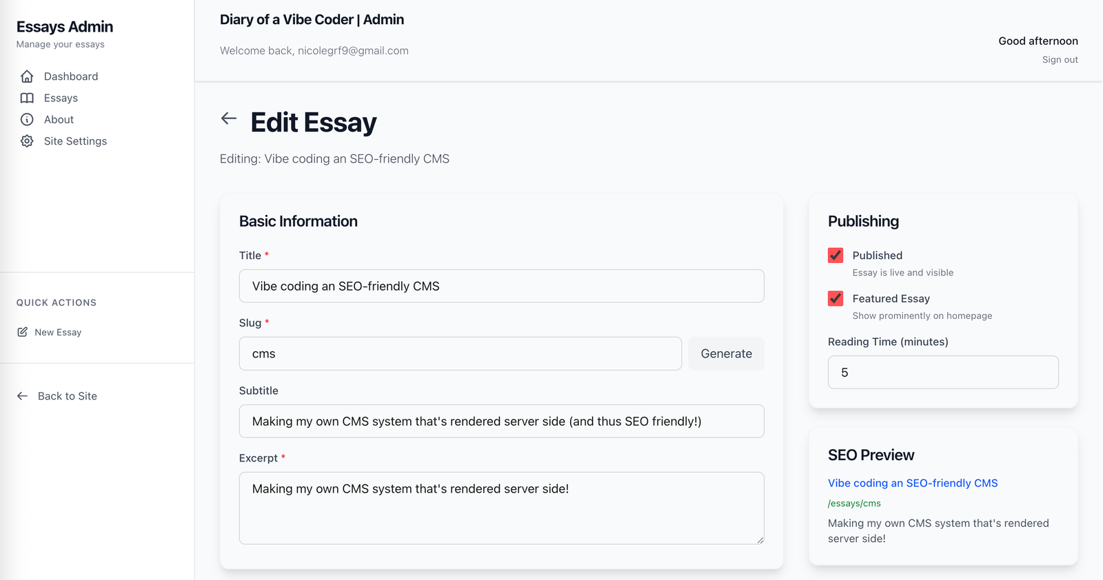 Admin Dashboard